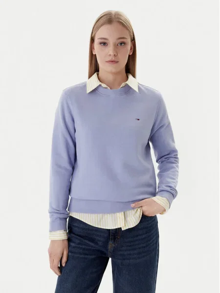 Суитчър Tommy Jeans виолетово