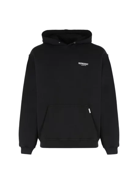 Bluza z kapturem Represent z kapturem z nadrukiem czarna