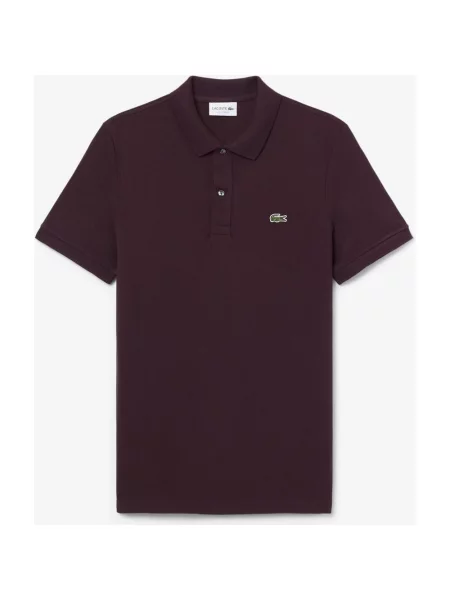 Koszulka polo Lacoste Slim Fit z krótkim rękawem bordowa XS czerwona