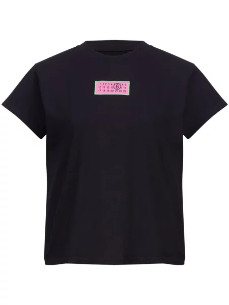 Tricou Mm6 Maison Margiela cu autograf negru