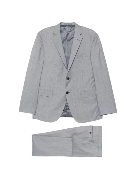 Costum Corneliani în carouri gri