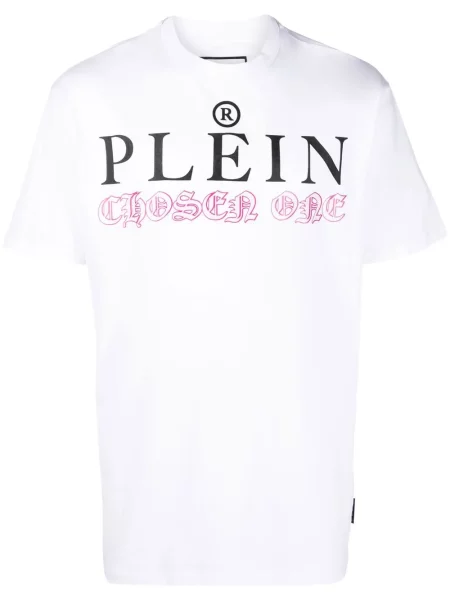 Tricou Philipp Plein cu imagine alb