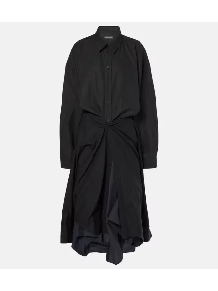 Sukienka koszulowa Balenciaga garniturowa czarna