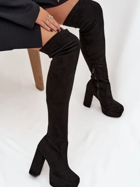 Ботуши Boto на платформе черно