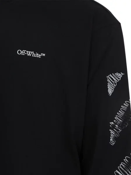 Lung tricou Off-white alb
