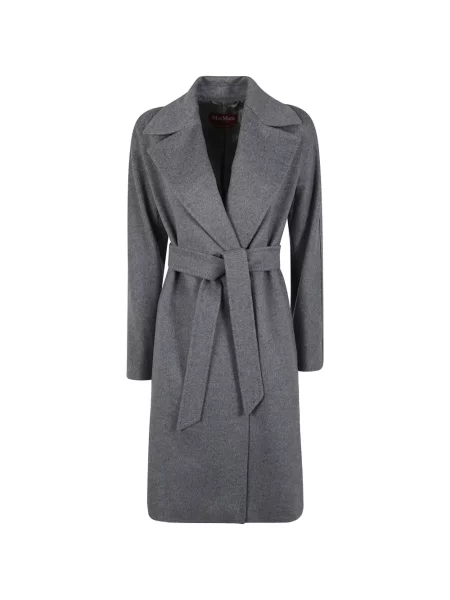 Cu centură palton Max Mara gri