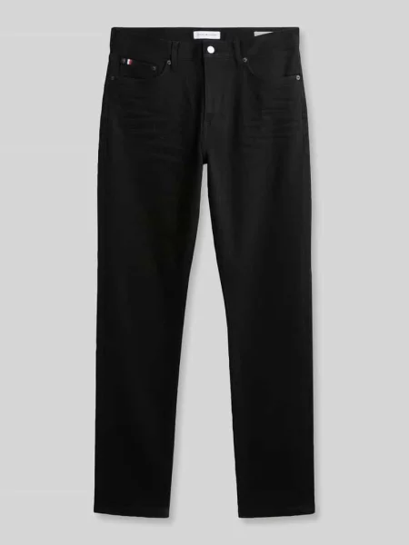 Jeansy o kroju slim fit z mieszanka bawełny model BLEECKER' Tommy Hilfiger czarne
