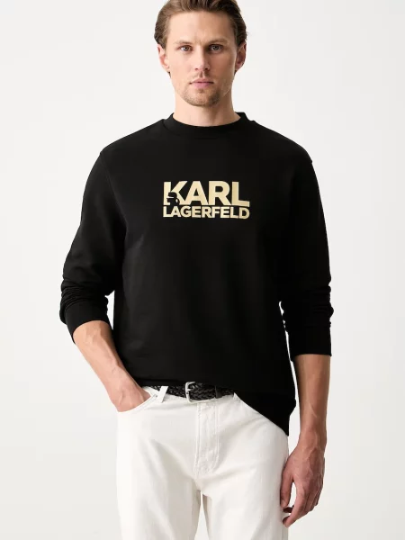 Karl Lagerfeld hanorac pentru bărbați din negru
