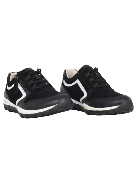 Sneakersy Gabor skórzane trekkingowe czarne