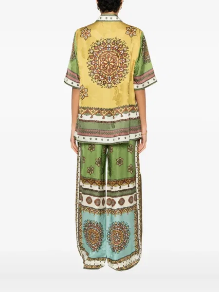 Cămașă Alemais cu model floral cu imagine verde