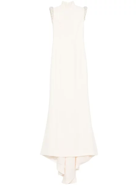 Rochie Jean-louis Sabaji de cristal din crep de costum alb