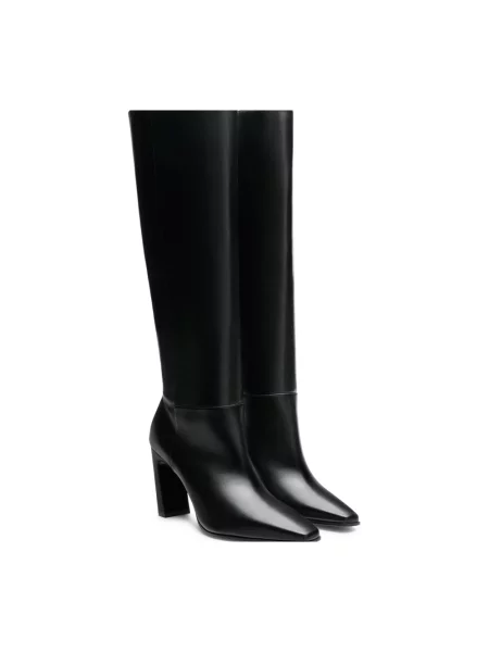Botki Stuart Weitzman skórzane czarne