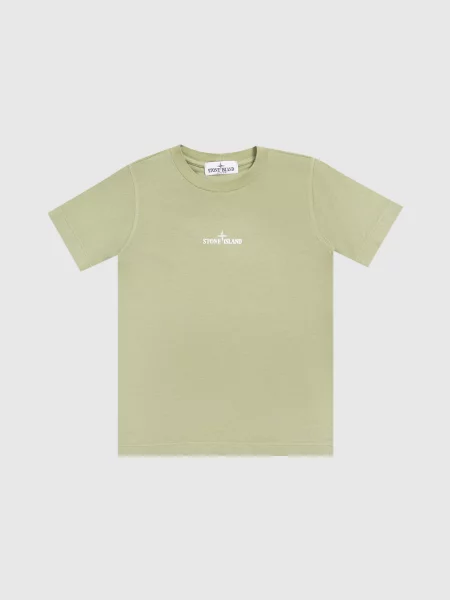 Детская футболка Stone Island зеленая