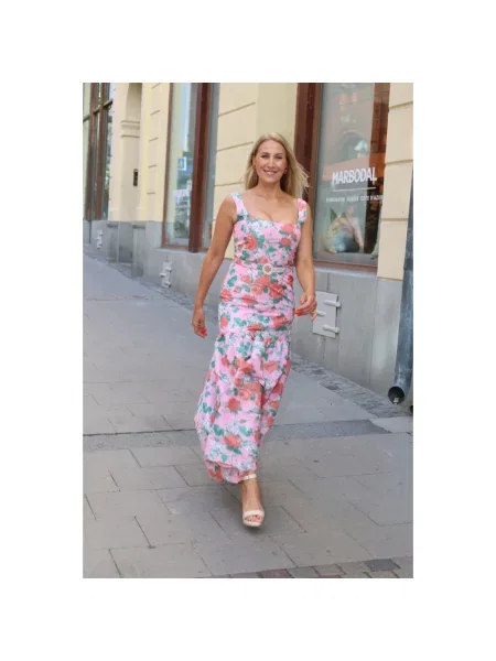 Sukienka Borgo De Nor w kwiatki różowa