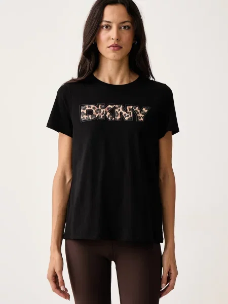 DKNY majica za žene s pamukom crna