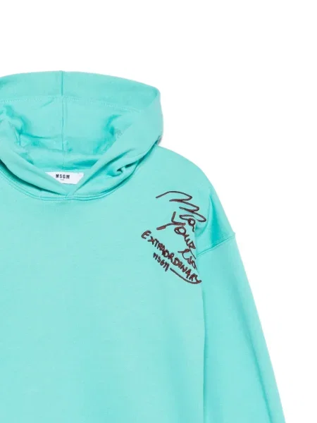 Bluza z kapturem dziecięca Msgm niebieska
