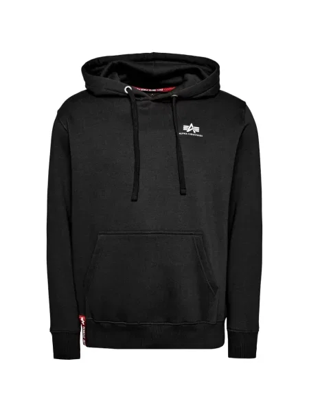Hoodie Alpha Industries με σχέδιο με κορδόνι μαύρο