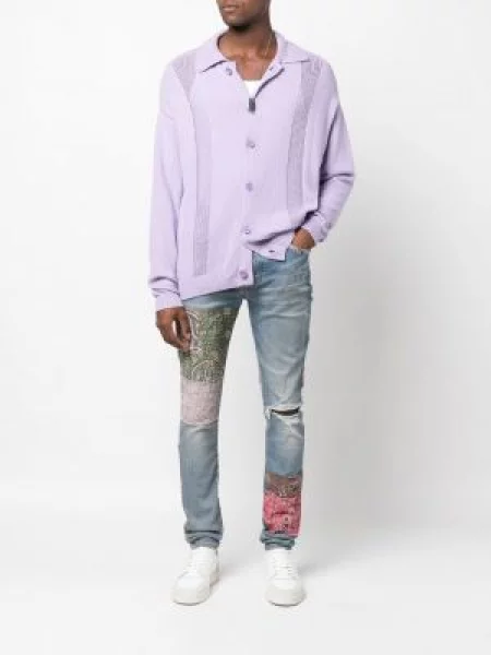 Skinny jeansy skinny Amiri z przetarciami