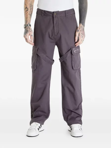 Pantaloni cargo Karl Kani cu bretele gri