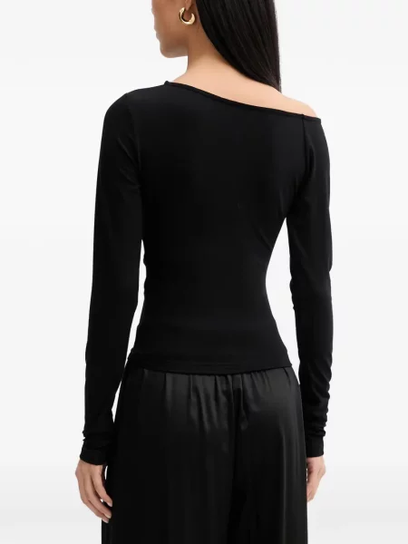 Top La Mania drapat negru