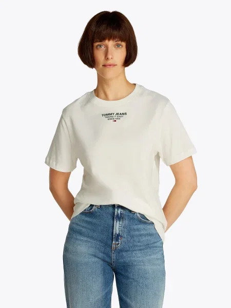Tommy Jeans Tricou natural alb