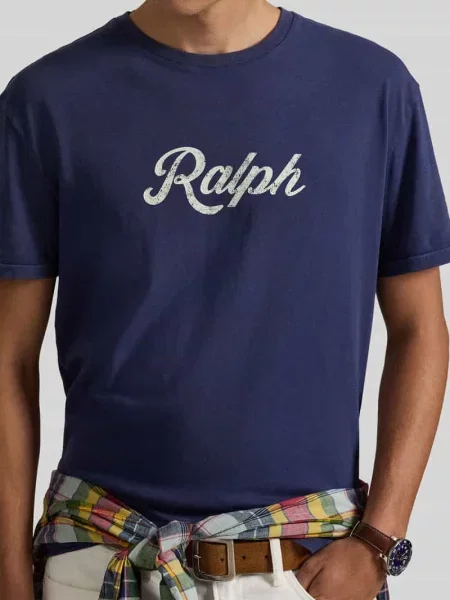 Koszulka polo Polo Ralph Lauren z logo niebieska