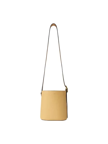 Coach torebka crossbody skórzana Bleecker Bucket Bag 21 beżowy