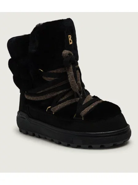 Bogner Bocanci Chamonix S 10 E | piele întoarsă | wełna | shearling negru