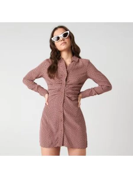 Oblekové mini košilové šaty Sinsay