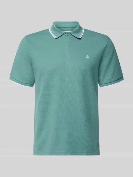 Koszulka polo o kroju regular fit z fakturowanym wzorem model AUSTIN' Jack & Jones