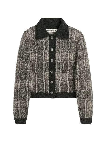 Cardigan Our Legacy în carouri gri