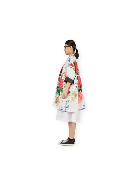Geacă Wendy Trendy cu model floral alb