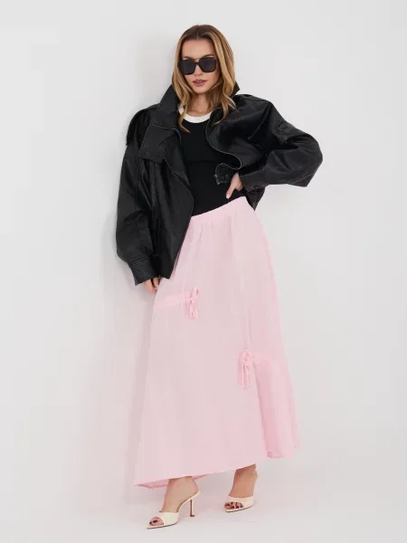 Fustă Italy Moda lungă roz