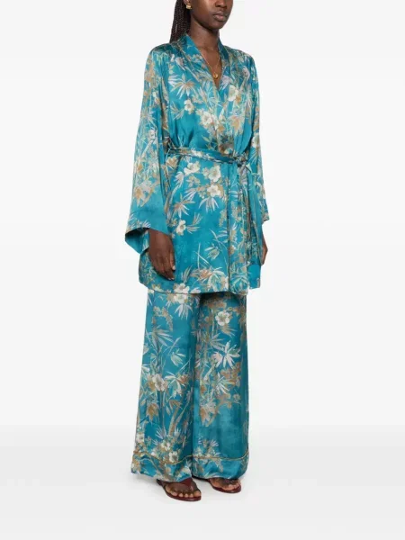 Geacă Forte_forte cu model floral cu imagine albastru