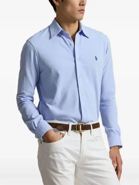 Είδος υφάσματος πιτζάμας Polo Ralph Lauren με κέντημα μπλε