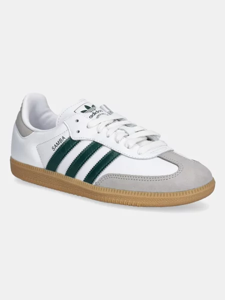 Usnjene superge adidas Originals Samba OG bela