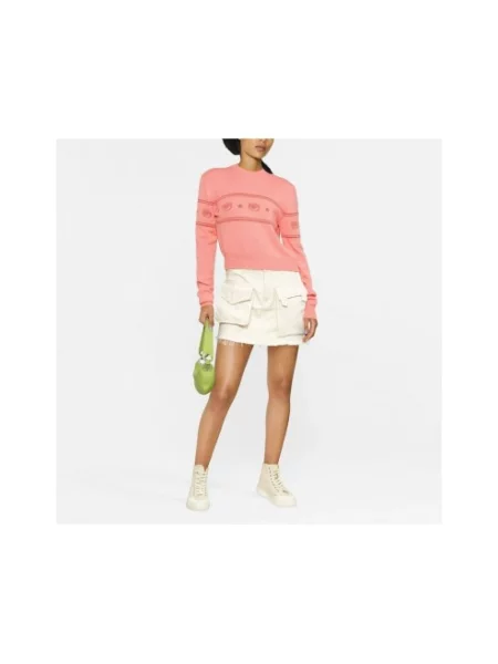 Sweter Chiara Ferragni Collection wełniany różowy