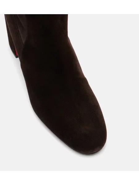 Škornji Christian Louboutin iz semiša rjava
