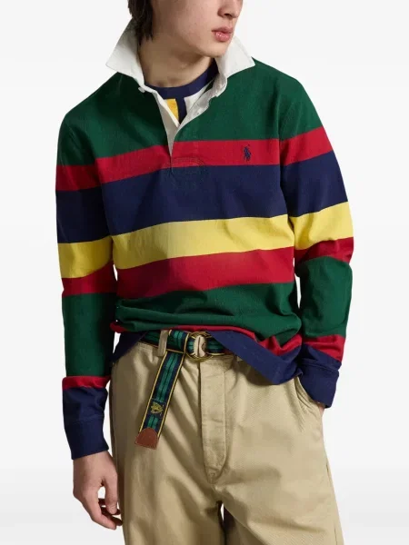 Ριγέ δερμάτινος κάλτσες Polo Ralph Lauren με κορδόνι μαύρο