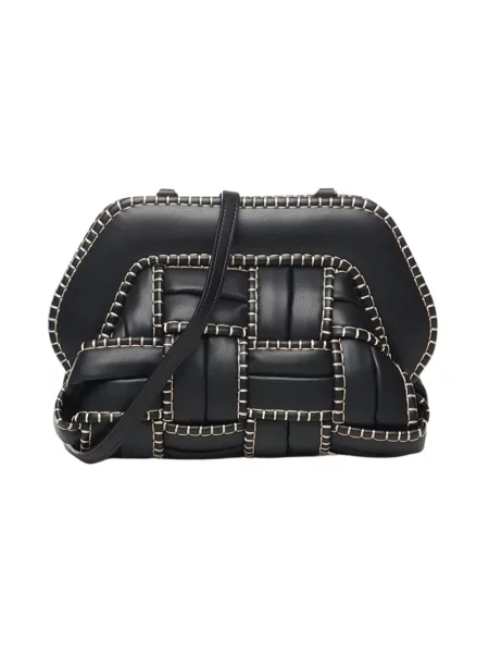 Kopertówka Themoirè skórzana czarna