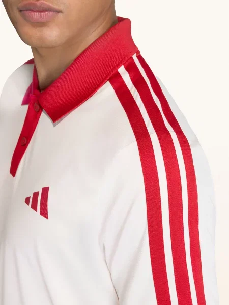 Adidas Funkcjonalna Koszulka Polo Heritage weiss czerwone