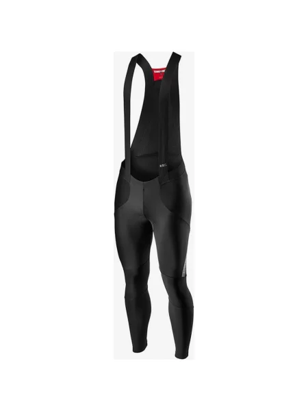 Spodnie rowerowe Castelli Sorpasso RoS Rosso Corsa odblaskowy S czarny