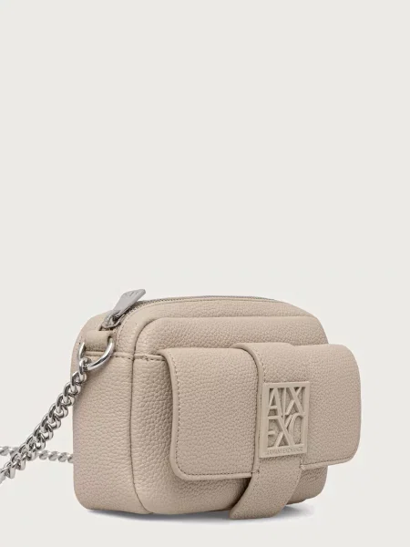 Armani Exchange klasična torbica iz umetnega usnja bež