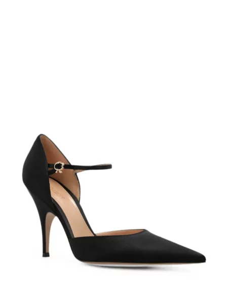 Pantofi cu toc Gianvito Rossi din satin negru