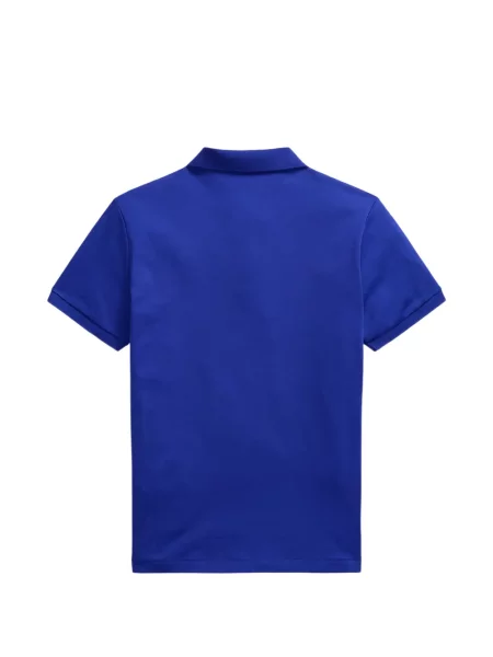 Tricou polo Polo Ralph Lauren cu glugă cu blană cu broderie roșu