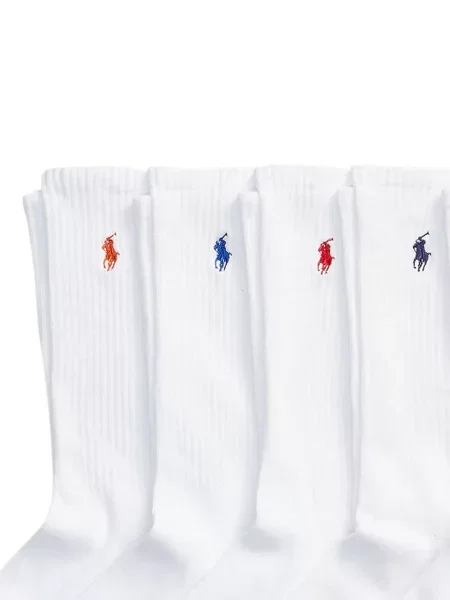 Pletene sportske kratke hlače Polo Ralph Lauren s printom bijela