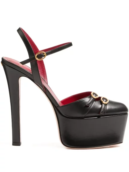 Pantofi cu toc Valentino Garavani cu platformă cu cataramă negru