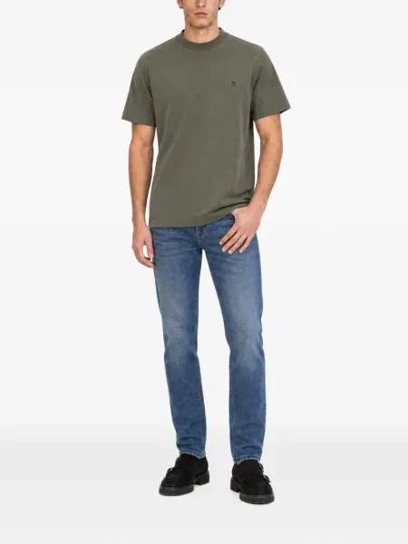 Tricou Boss cu broderie verde