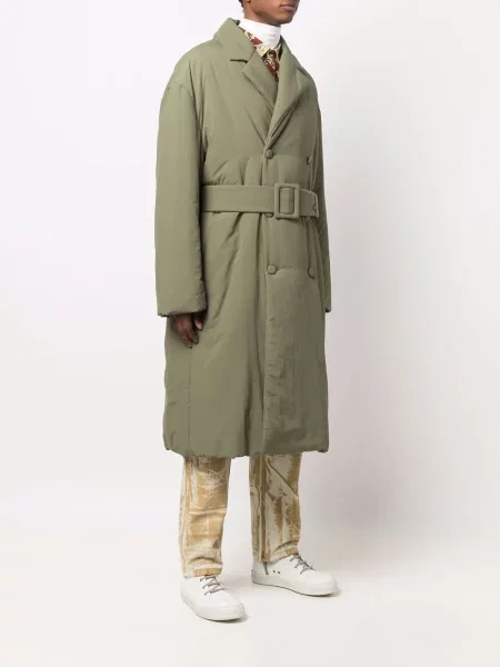 Zateplený dvouřadý kabát Off-white bílý