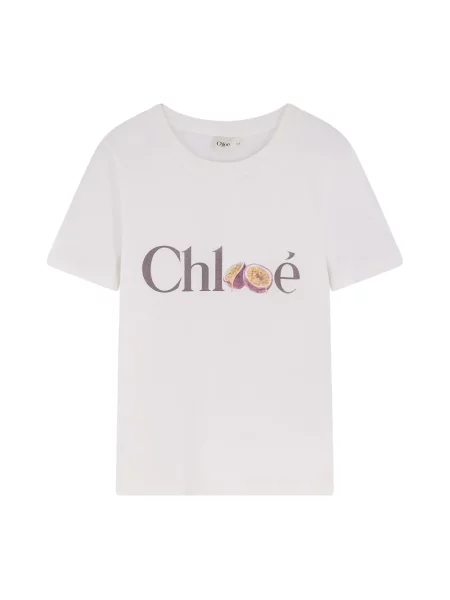 Koszulka Chloe z logo biała